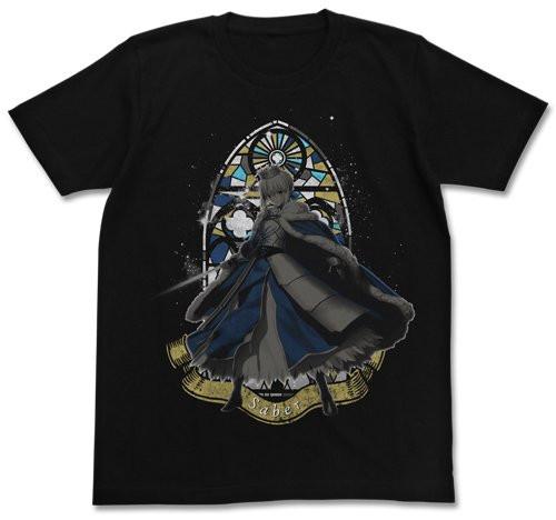 Fate Grand Order Saber Artoria Pendragon Cotton Cospa T-shirt Black FGO