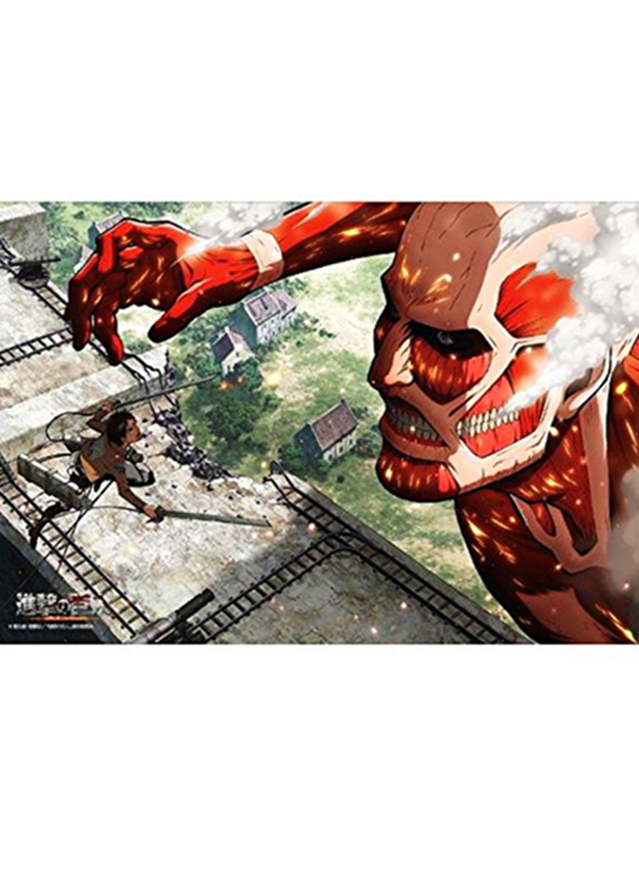 Attack on Titan Eren VS Colossus Rubber Play Mat