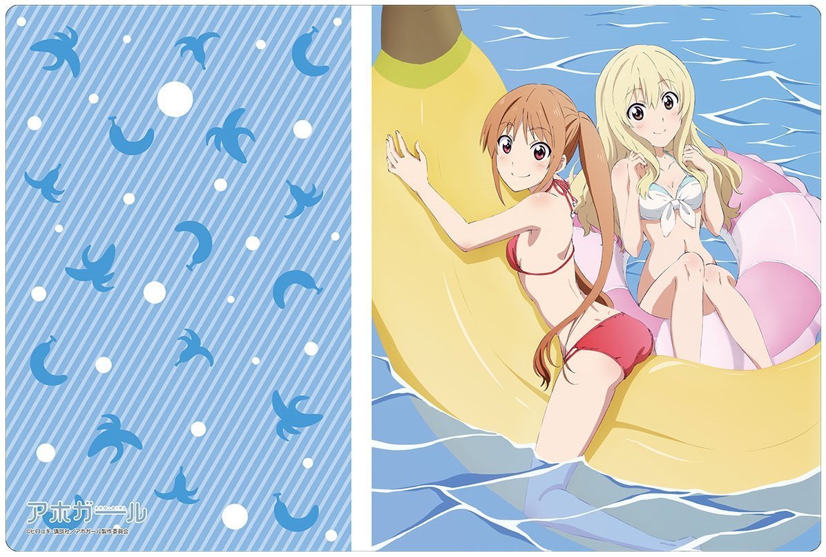 Aho Girl Yoshiko & Sayaka Character Rubber Play Mat Vol.107