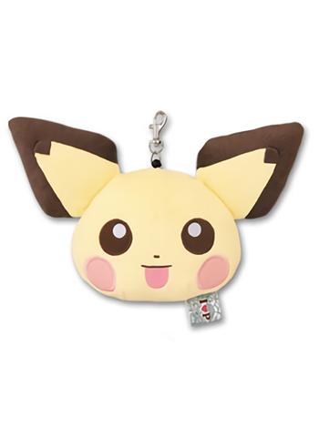 Pokemon I Love Pichu 4" Character Plush Head Zipper Pouch Retractable Reel